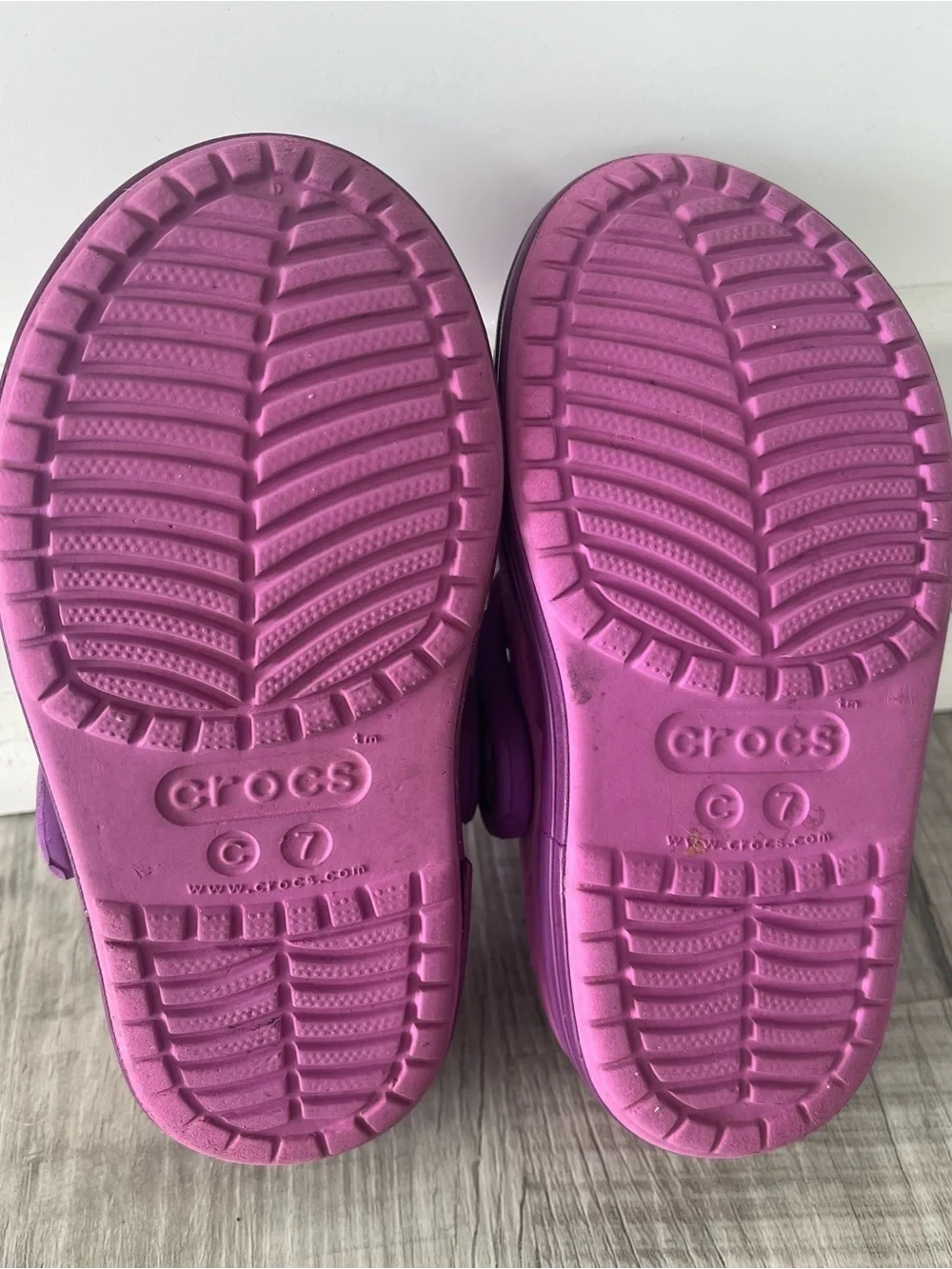 Crocs Bump It Clog Baby Toddler Kids Girls Size C7 Purple Pink Clog Summer